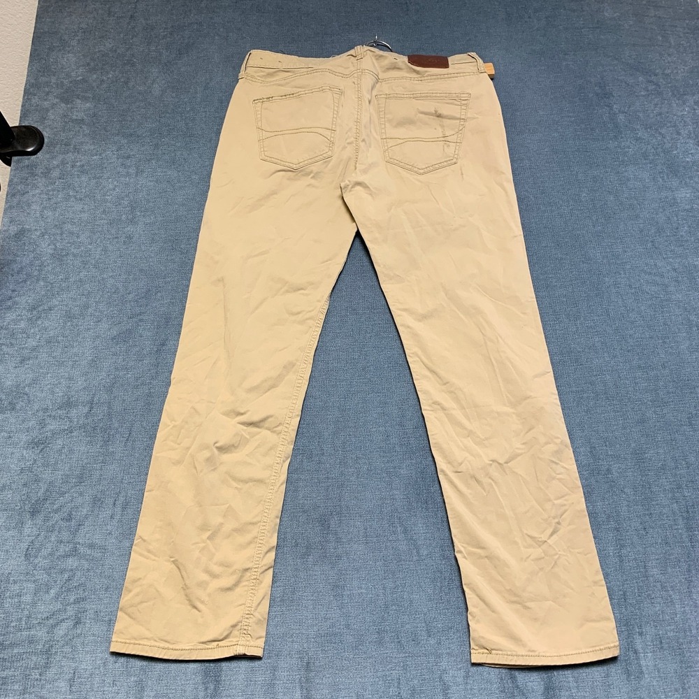 Hollister Epic Flex Jeans Mens 30x32 Beige Denim Straight Leg 5-Pockets Casual